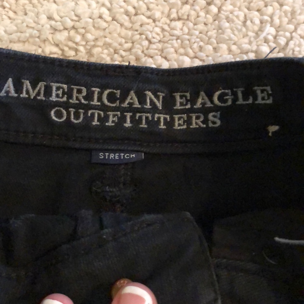 American eagle black distressed jean shorts - Picture 2 of 3